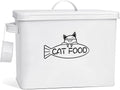 Vumdua Large Dog and Cat Food Storage Container, Farmhouse Pet Food Storage Containers with Lid and Dry Food Scoop, Durable Airtight Cat Container 12-13 lbs Capacity, Great Gift for Pet Owners