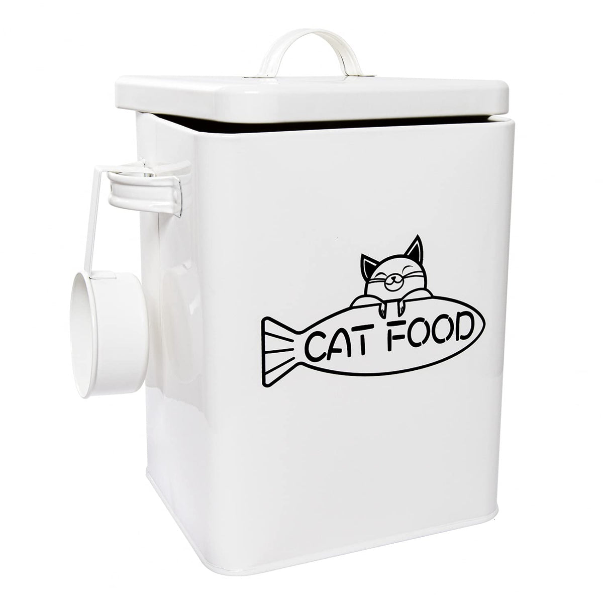 Vumdua Large Dog and Cat Food Storage Container, Farmhouse Pet Food Storage Containers with Lid and Dry Food Scoop, Durable Airtight Cat Container 12-13 lbs Capacity, Great Gift for Pet Owners