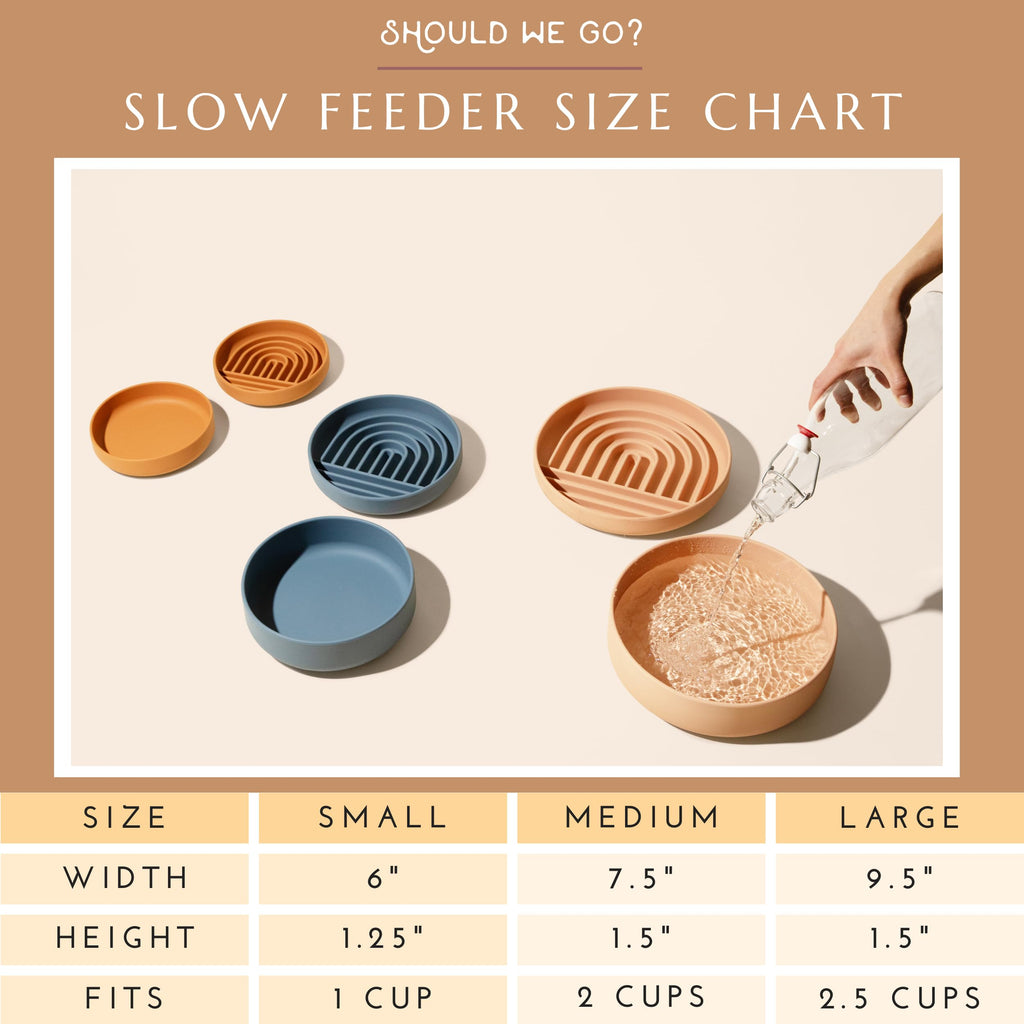 Slow Feeder Dog Bowls - Small Size Silicone Slow Eating Dog Bowl for Puppies & Dogs with Suction Cup -Dishwasher-Safe, Lick Mat Design, Reduces Gulping, for All Breeds, 6”x1.25”- Sage