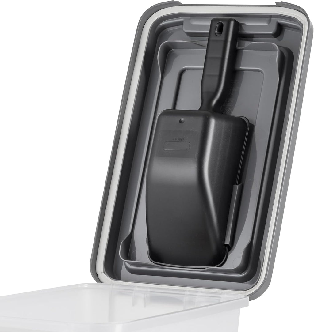 IRIS USA Dog Food Storage Container, Up to 13 lbs, Dark Gray, Made in USA | Includes 2-Cup Scoop, Airtight Seal, BPA-Free, Bird Seed, Cat food, Treats, Keeps Kibble Fresh, Pellets