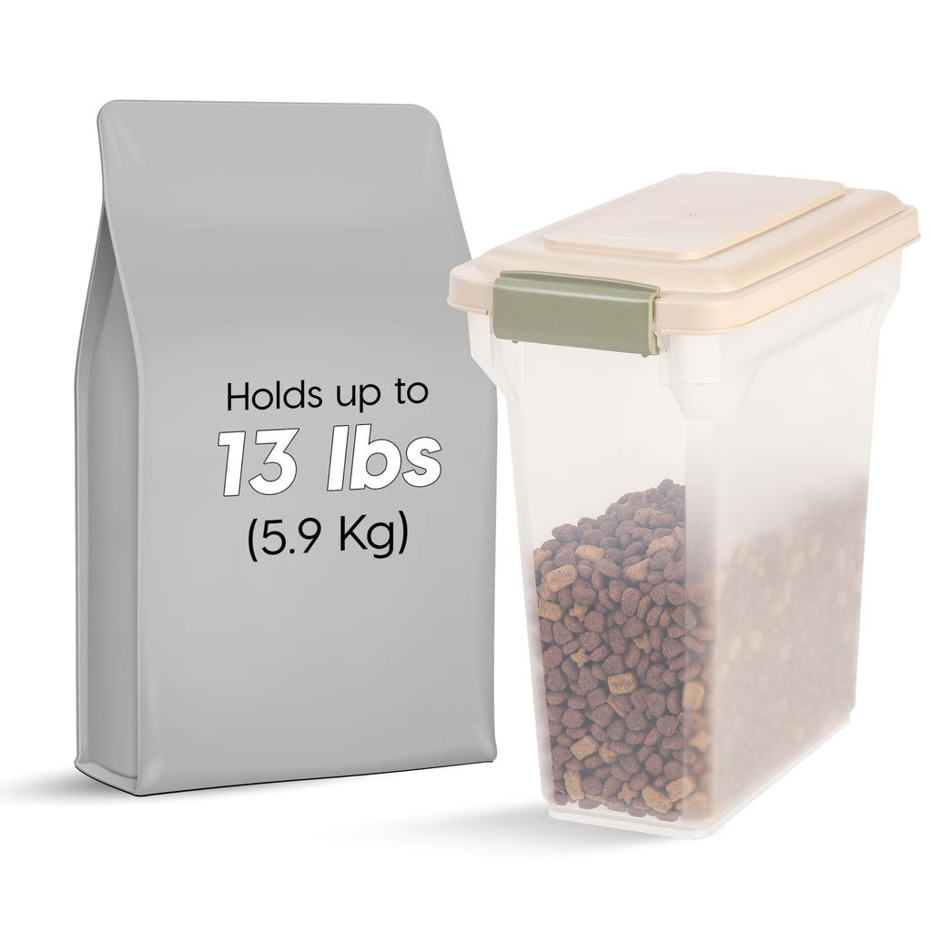 IRIS USA Dog Food Storage Container, Up to 13 lbs, Dark Gray, Made in USA | Includes 2-Cup Scoop, Airtight Seal, BPA-Free, Bird Seed, Cat food, Treats, Keeps Kibble Fresh, Pellets