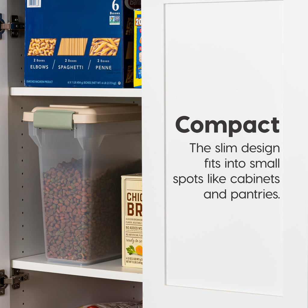 IRIS USA Dog Food Storage Container, Up to 13 lbs, Dark Gray, Made in USA | Includes 2-Cup Scoop, Airtight Seal, BPA-Free, Bird Seed, Cat food, Treats, Keeps Kibble Fresh, Pellets