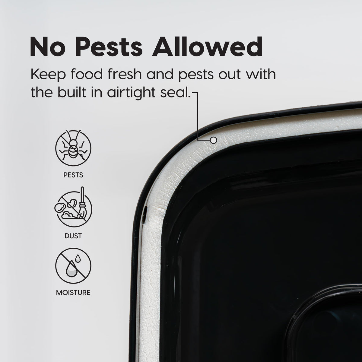 IRIS USA Dog Food Storage Container, Up to 13 lbs, Dark Gray, Made in USA | Includes 2-Cup Scoop, Airtight Seal, BPA-Free, Bird Seed, Cat food, Treats, Keeps Kibble Fresh, Pellets