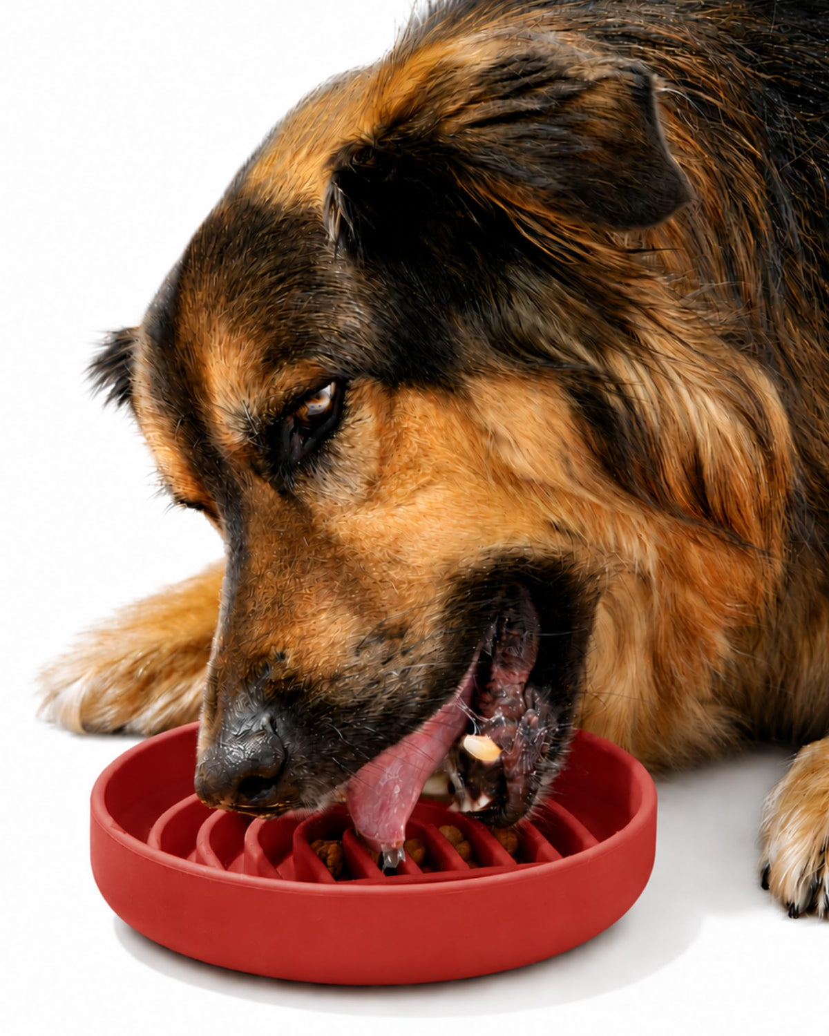 Slow Feeder Dog Bowls - Small Size Silicone Slow Eating Dog Bowl for Puppies & Dogs with Suction Cup -Dishwasher-Safe, Lick Mat Design, Reduces Gulping, for All Breeds, 6”x1.25”- Sage
