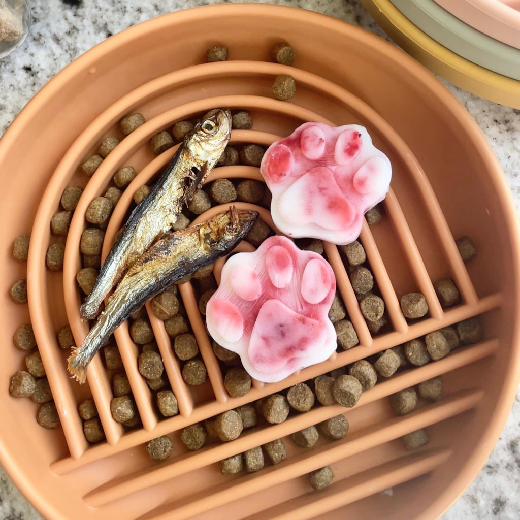 Slow Feeder Dog Bowls - Small Size Silicone Slow Eating Dog Bowl for Puppies & Dogs with Suction Cup -Dishwasher-Safe, Lick Mat Design, Reduces Gulping, for All Breeds, 6”x1.25”- Sage