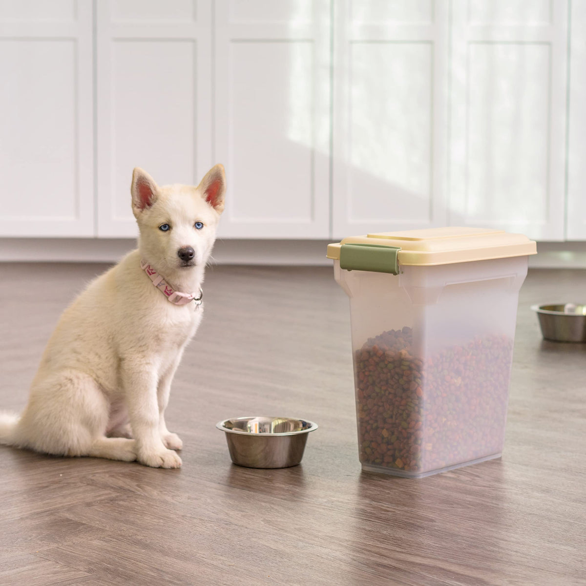 IRIS USA Dog Food Storage Container, Up to 13 lbs, Dark Gray, Made in USA | Includes 2-Cup Scoop, Airtight Seal, BPA-Free, Bird Seed, Cat food, Treats, Keeps Kibble Fresh, Pellets
